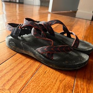 Chaco Black and Red Sandals
